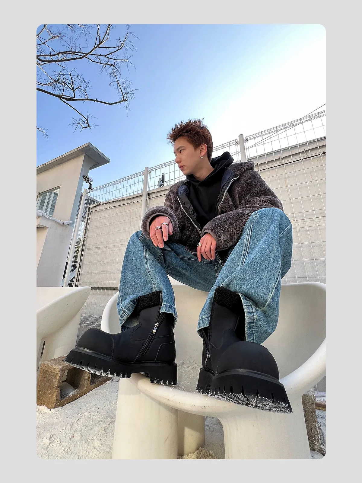 Lambswool Plush Thick-Soled Snow Boots