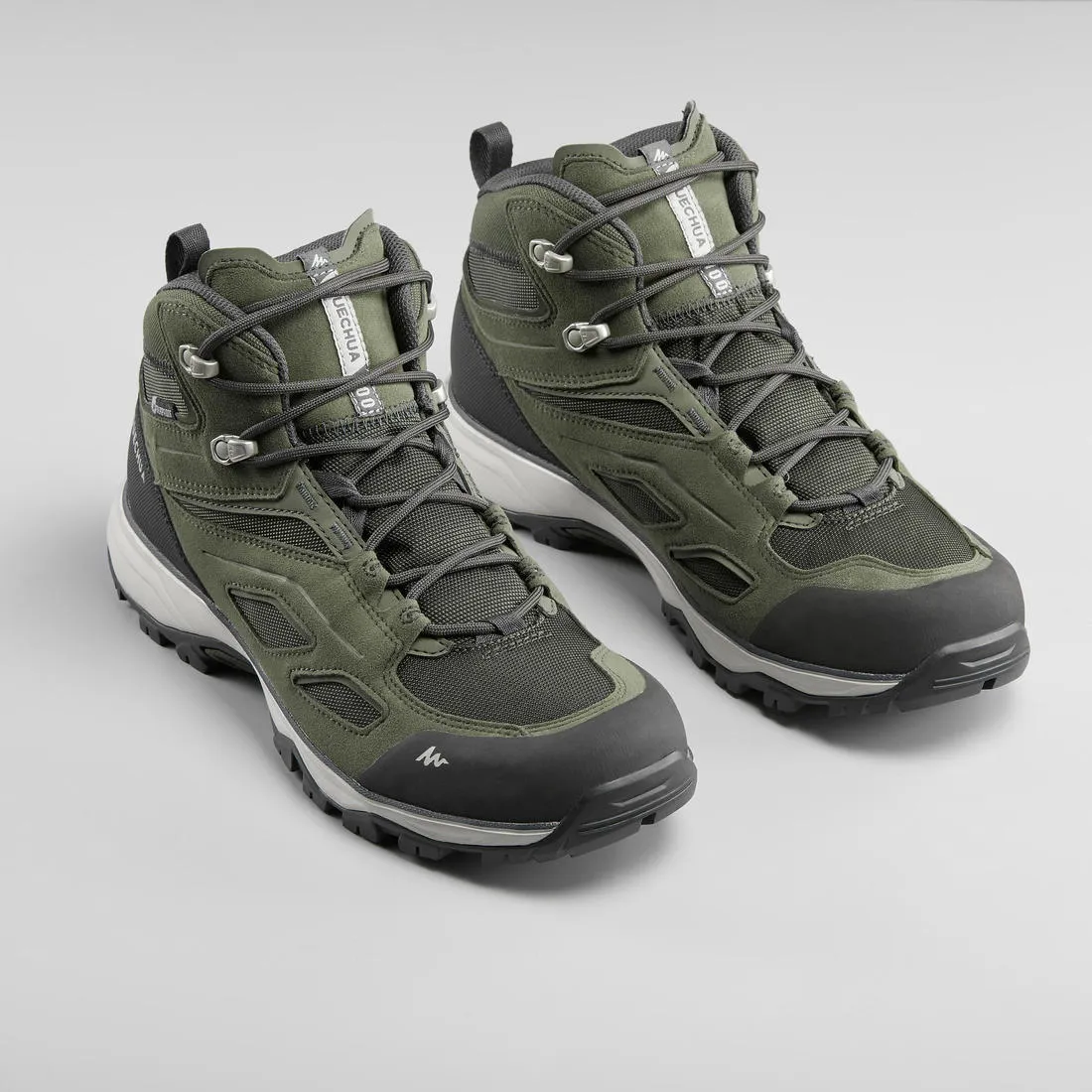 Men’s Waterproof Mid-Height Hiking Boots MH100 - Black