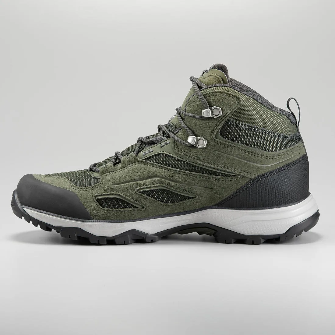 Men’s Waterproof Mid-Height Hiking Boots MH100 - Black
