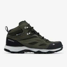 Men’s Waterproof Mid-Height Hiking Boots MH100 - Black