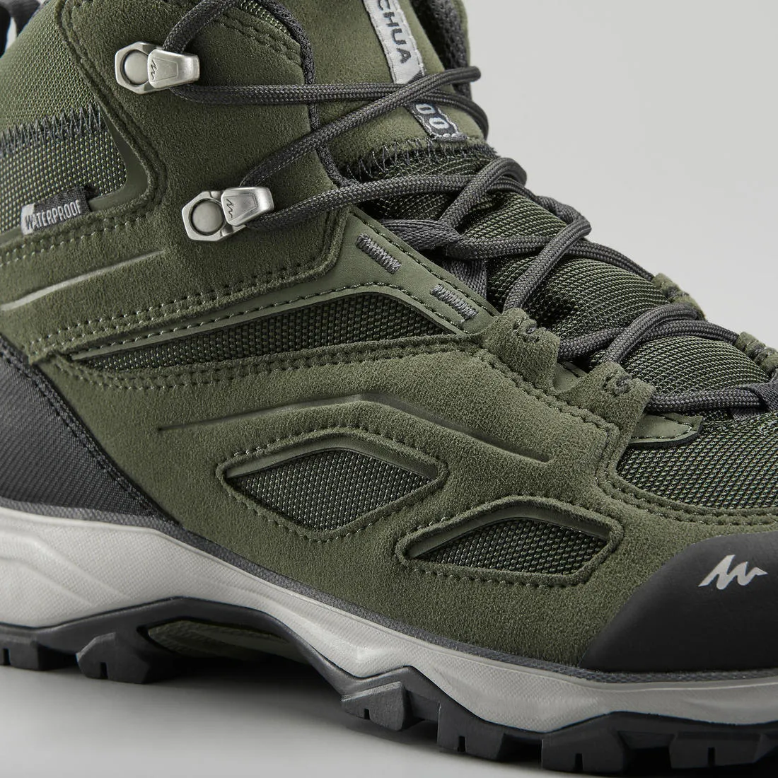 Men’s Waterproof Mid-Height Hiking Boots MH100 - Black